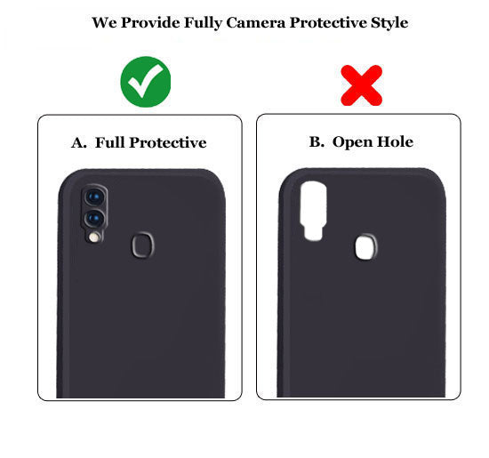 Samsung Galaxy A30 Liquid Silicone Back Cover Case With TPU & Matte Finish - Black