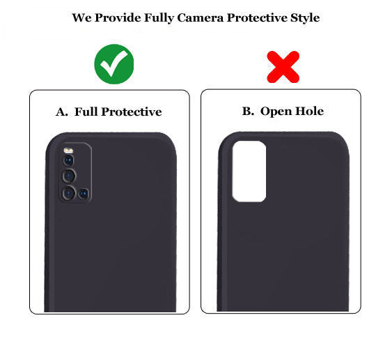Vivo V19 Liquid Silicone Back Cover Case With TPU & Matte Finish - Black
