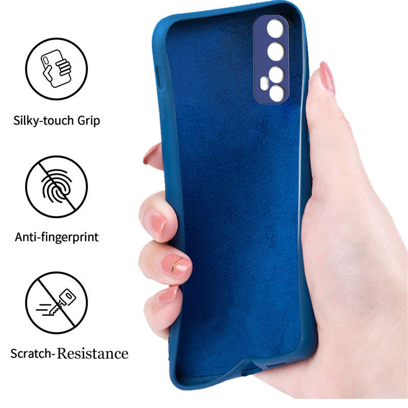 Realme 7 Liquid Silicone Back Cover Case With TPU & Matte Finish - Blue