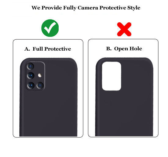 Samsung M51 Liquid Silicone Back Cover Case With TPU & Matte Finish - Black