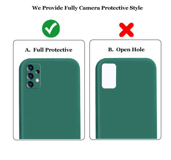 Samsung Galaxy A52 / A52s 5G Liquid Silicone Back Cover Case With TPU & Matte Finish - Green