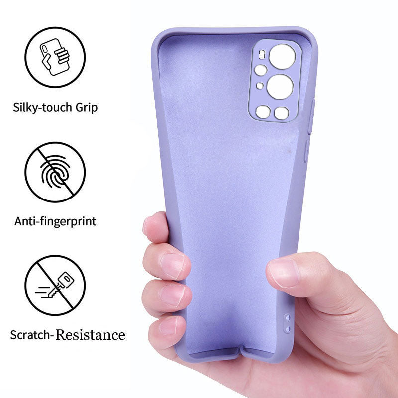 OnePlus 9 Pro Liquid Silicone Back Cover Case With TPU & Matte Finish - Purple