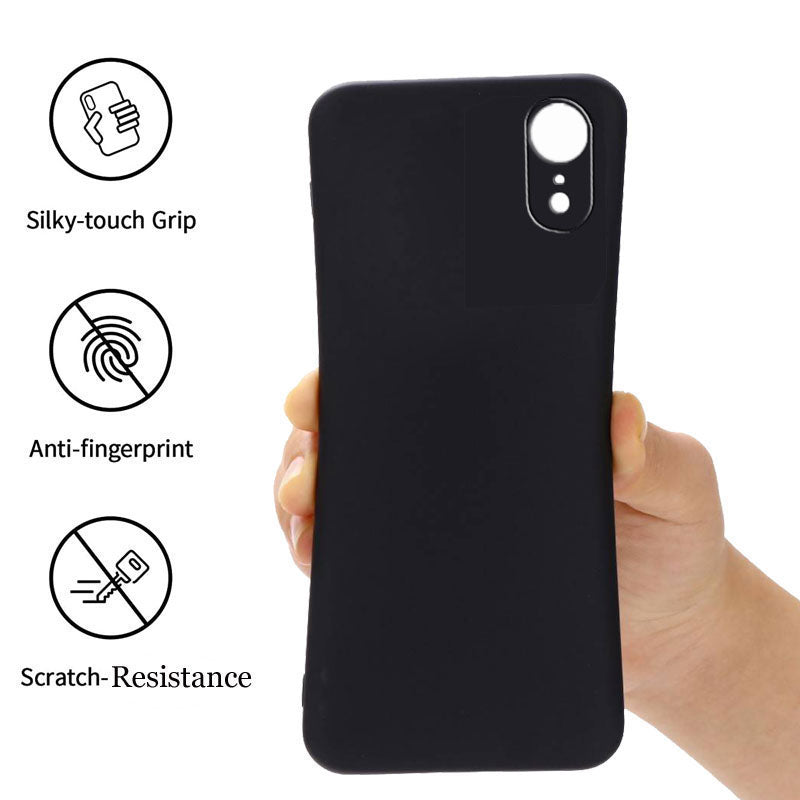 Liquid TPU Silicone Matte Back Cover Case For iphone XR - Black