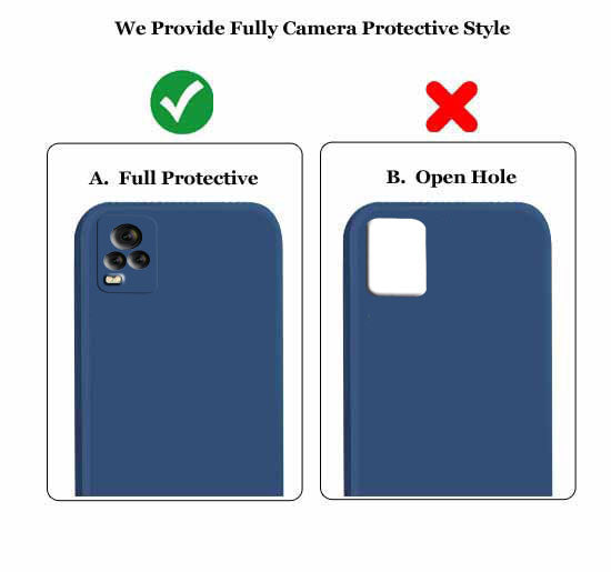 Vivo Y73 Liquid Silicone Back Cover Case With TPU & Matte Finish - Blue