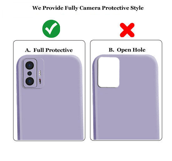 Xiaomi 11T Pro 5g Liquid Silicone Back Cover Case With TPU & Matte Finish - Purple