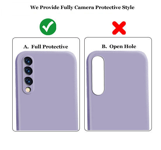 Samsung A50 Liquid Silicone Back Cover Case With TPU & Matte Finish - Purple