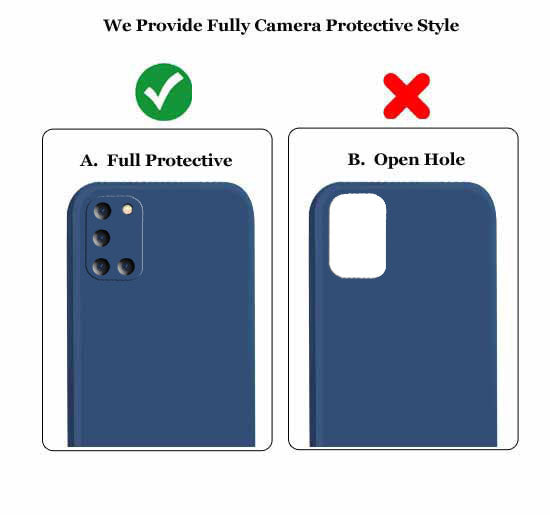 Oppo A52 Liquid Silicone Back Cover Case With TPU & Matte Finish - Blue