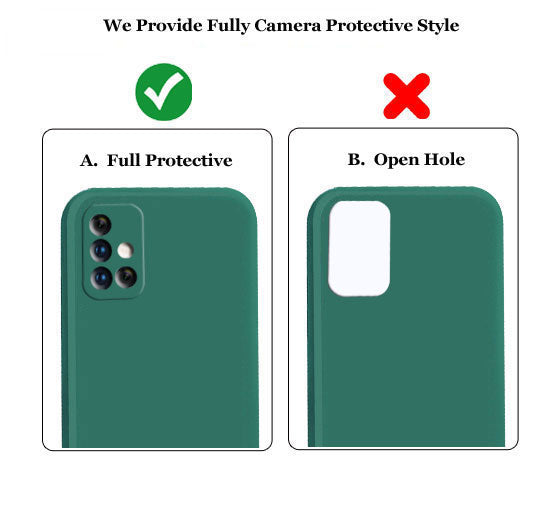 Samsung M31s Liquid Silicone Back Cover Case With TPU & Matte Finish - Dark Green