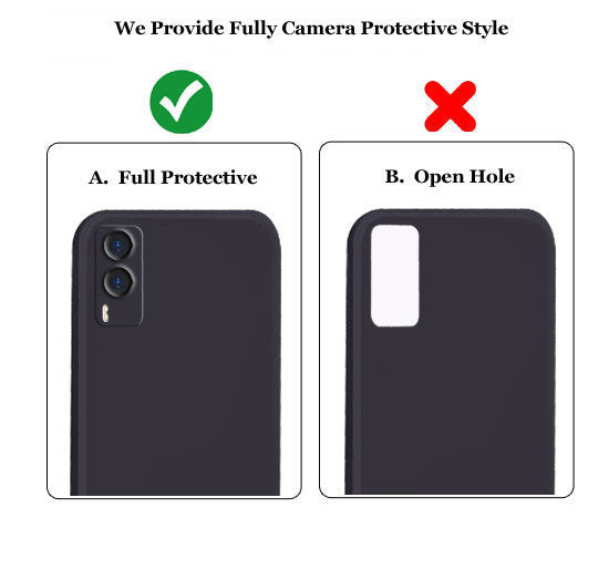 Vivo V21E 5G Liquid Silicone Back Cover Case With TPU & Matte Finish - Black