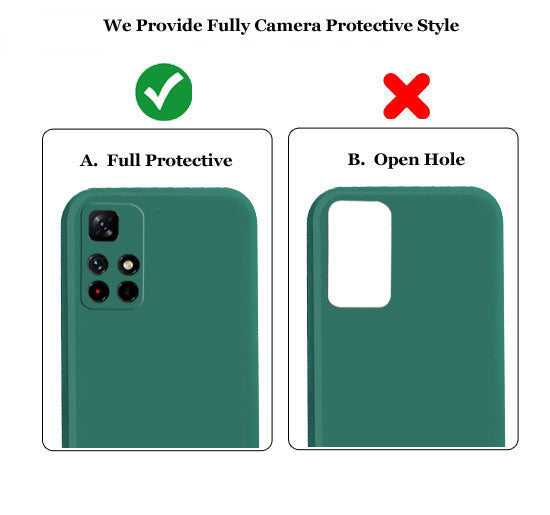 Liquid Silicone Back Cover Case With TPU & Matte Finish Mi Redmi Note 11T 5G /  Redmi Note 11T 5G - Green