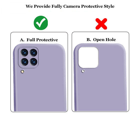 Samsung Galaxy M33 5G Liquid Silicone Back Cover Case With TPU & Matte Finish - Purple