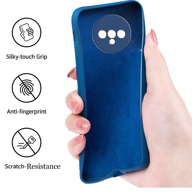 OnePlus 7T Liquid Silicone Back Cover Case With TPU & Matte Finish - Blue