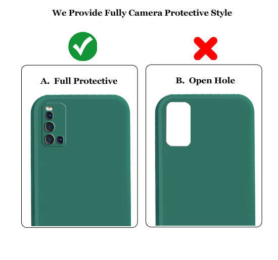 Vivo V19 Liquid Silicone Back Cover Case With TPU & Matte Finish - Green