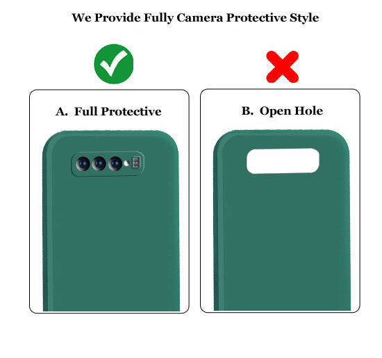 Samsung Galaxy S10 Liquid Silicone Back Cover Case With TPU & Matte Finish - Green