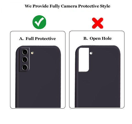 Liquid TPU Silicone Matte Back Cover Case For Samsung S21 Plus - Black