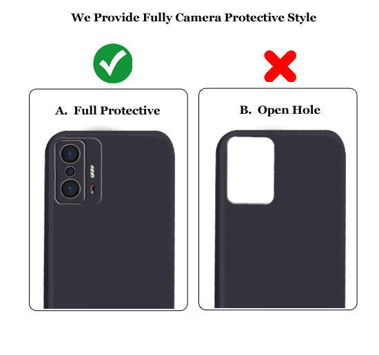 Xiaomi 11T Pro 5g Liquid Silicone Back Cover Case With TPU & Matte Finish - Black