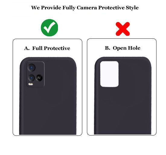 Vivo Y21 Liquid Silicone Back Cover Case With TPU & Matte Finish - Black