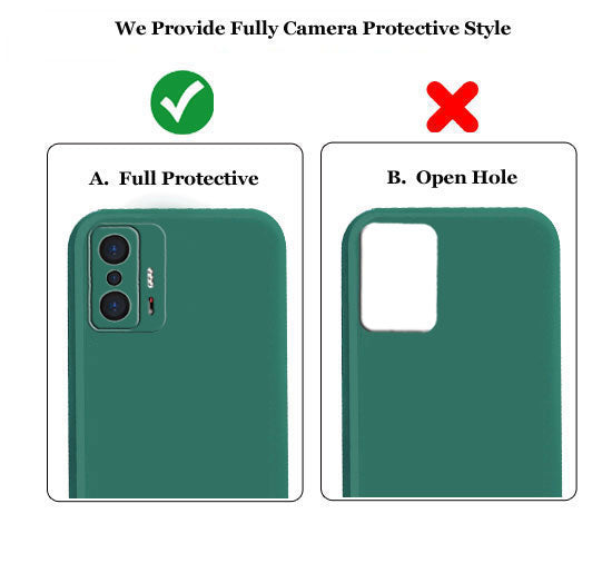 Xiaomi 11T Pro 5g Liquid Silicone Back Cover Case With TPU & Matte Finish - Green