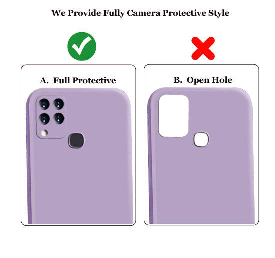 Infinix Hot 10 S Liquid Silicone Back Cover Case With TPU & Matte Finish - Purple
