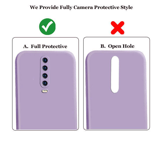 Poco X2 Liquid Silicone Back Cover Case With TPU & Matte Finish - Purple