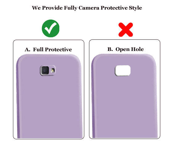 Samsung J7 Prime Liquid Silicone Back Cover Case With TPU & Matte Finish - Purple