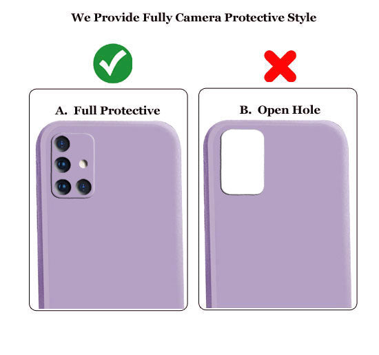 Samsung M51 Liquid Silicone Back Cover Case With TPU & Matte Finish - Purple