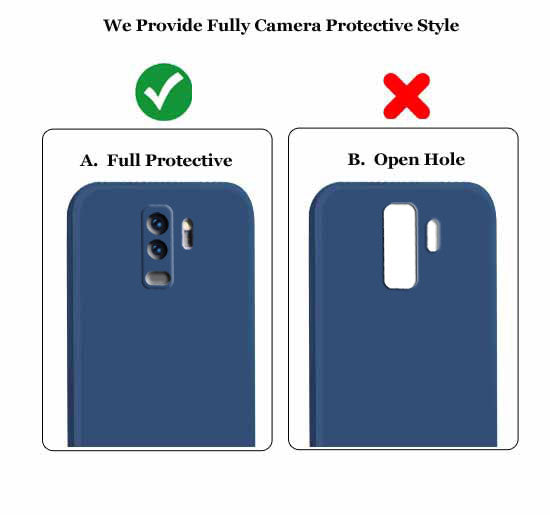 Samsung S9 Plus Liquid Silicone Back Cover Case With TPU & Matte Finish - Blue