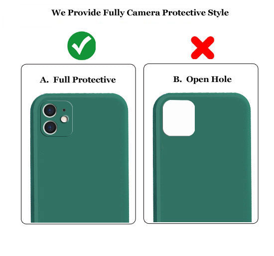 Liquid TPU Silicone Matte Back Cover Case For iphone 11 - Dark Green