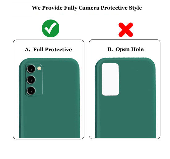 Liquid TPU Silicone Matte Back Cover Case For Samsung Galaxy S20 Fe - Dark Green