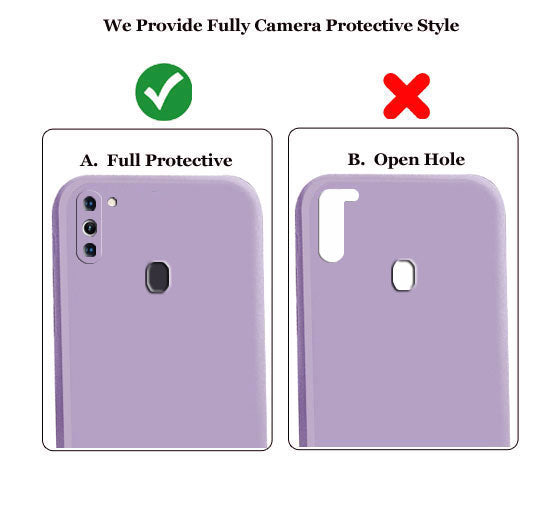 Samsung Galaxy M11 Liquid Silicone Back Cover Case With TPU & Matte Finish - Purple