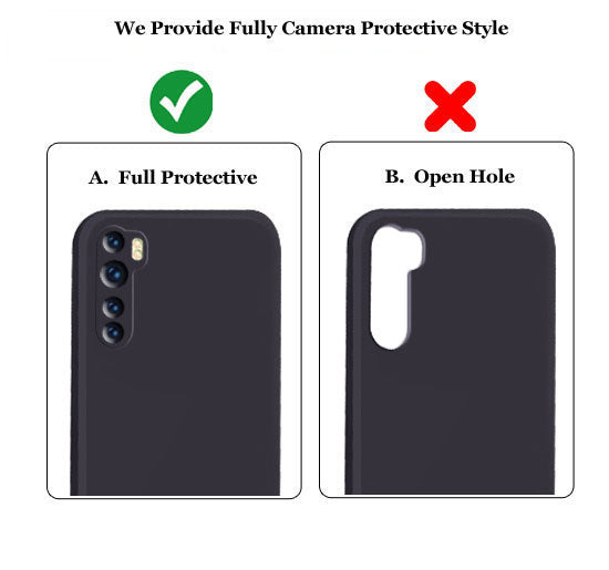 Oneplus Nord Liquid Silicone Back Cover Case With TPU & Matte Finish - Black
