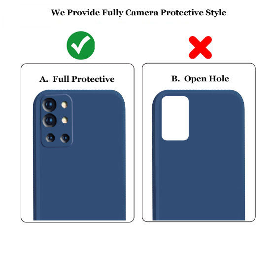 OnePlus 9R Liquid Silicone Back Cover Case With TPU & Matte Finish - Blue