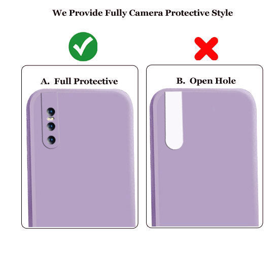Vivo V15 Pro Liquid Silicone Back Cover Case With TPU & Matte Finish - Purple