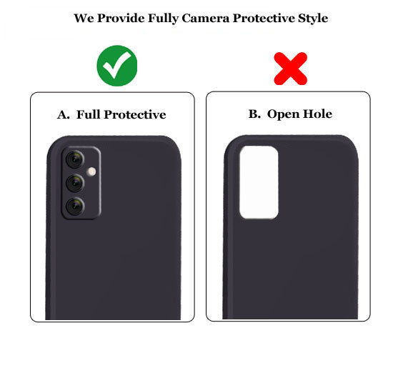 Samsung M52 5G Liquid Silicone Back Cover Case With TPU & Matte Finish - Black