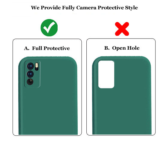 Reno 6 Pro Liquid Silicone Back Cover Case With TPU & Matte Finish - Dark Green