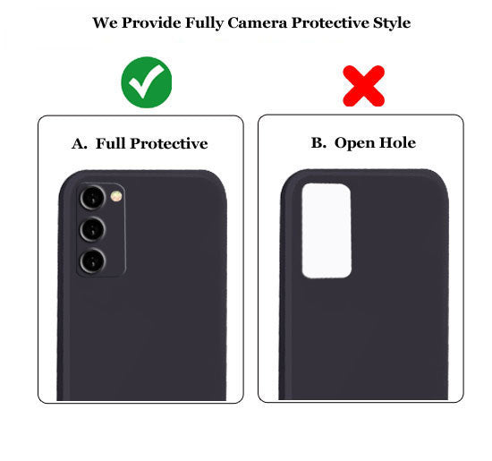 Liquid TPU Silicone Matte Back Cover Case For Samsung Galaxy S20 Fe - Black