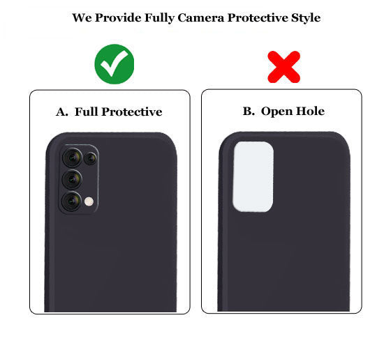 Reno 5 Pro Liquid Silicone Back Cover Case With TPU & Matte Finish - Black
