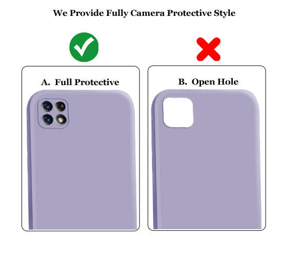 Samsung A22 4G Liquid Silicone Back Cover Case With TPU & Matte Finish - Light Purple