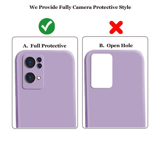 Reno 7 Pro Liquid Silicone Back Cover Case With TPU & Matte Finish - Purple