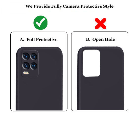 Realme 8 5G Liquid Silicone Back Cover Case With TPU & Matte Finish - Black