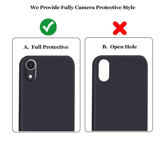 Liquid TPU Silicone Matte Back Cover Case For iphone XR - Black