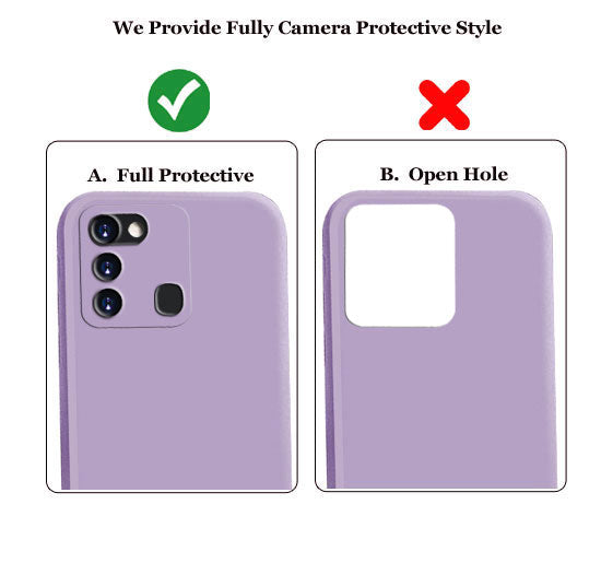 Tecno Spark Go Liquid Silicone Back Cover Case With TPU & Matte Finish - Purple