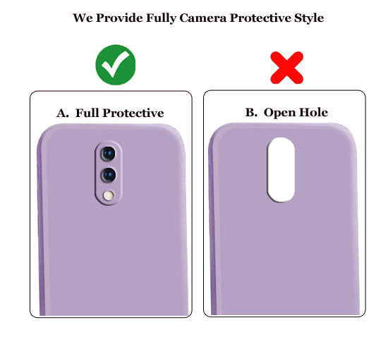 Oneplus 7 Liquid Silicone Back Cover Case With TPU & Matte Finish - Purple