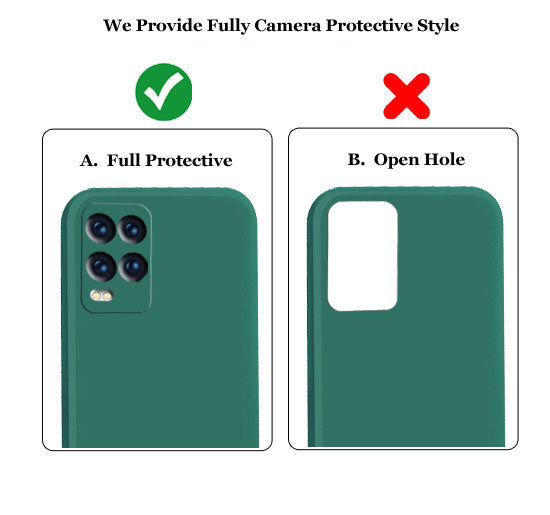 Realme 8 5G Liquid Silicone Back Cover Case With TPU & Matte Finish - Green