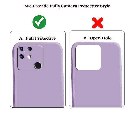 Realme Narzo 50A Liquid Silicone Back Cover Case With TPU & Matte Finish - Purple