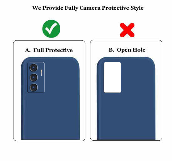 Vivo V23E 5g Liquid Silicone Back Cover Case With TPU & Matte Finish - Blue
