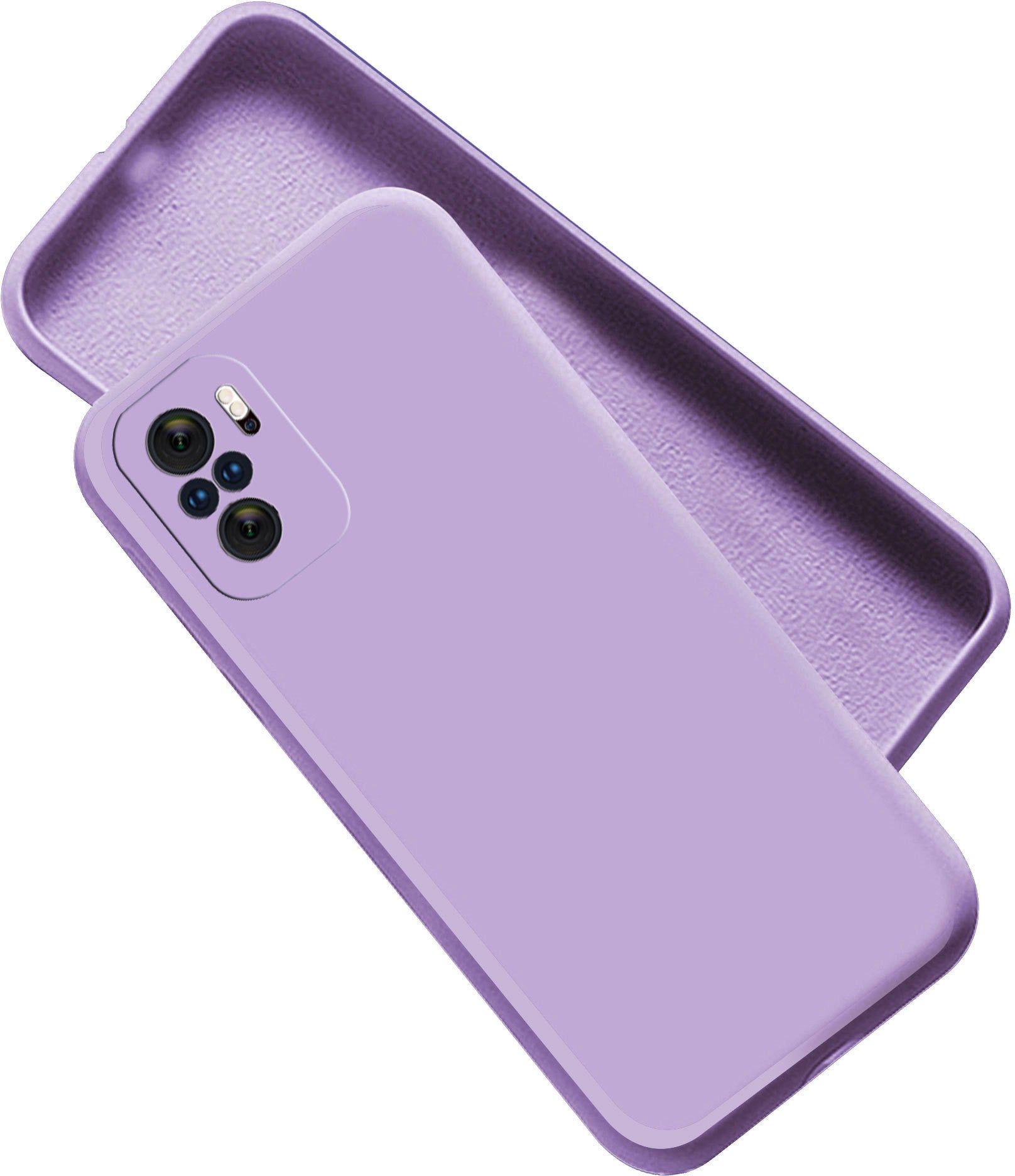 Redmi Note 10 4G /10S Liquid Silicone Back Cover Case With TPU & Matte Finish - Purple