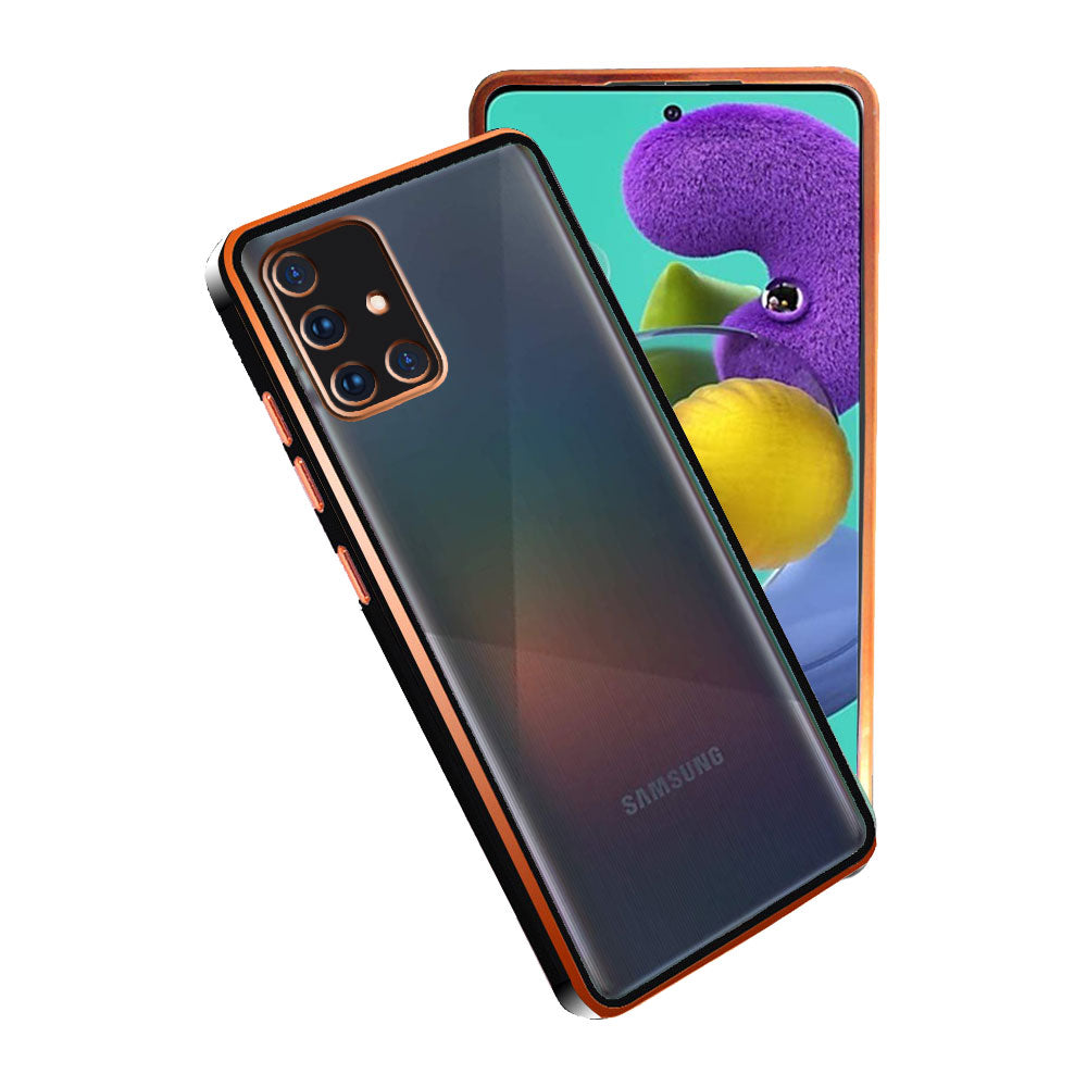 Electro Silicone Series Back cover Case For Samsung Galaxy A51 - Black