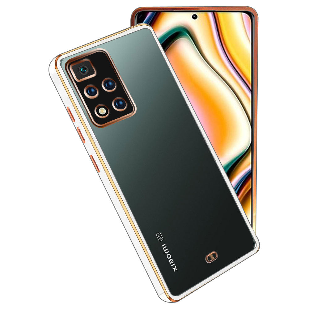 Electro Silicone Series Back cover Case For Xiaomi 11i 5G / 11i HyperCharge 5G - White