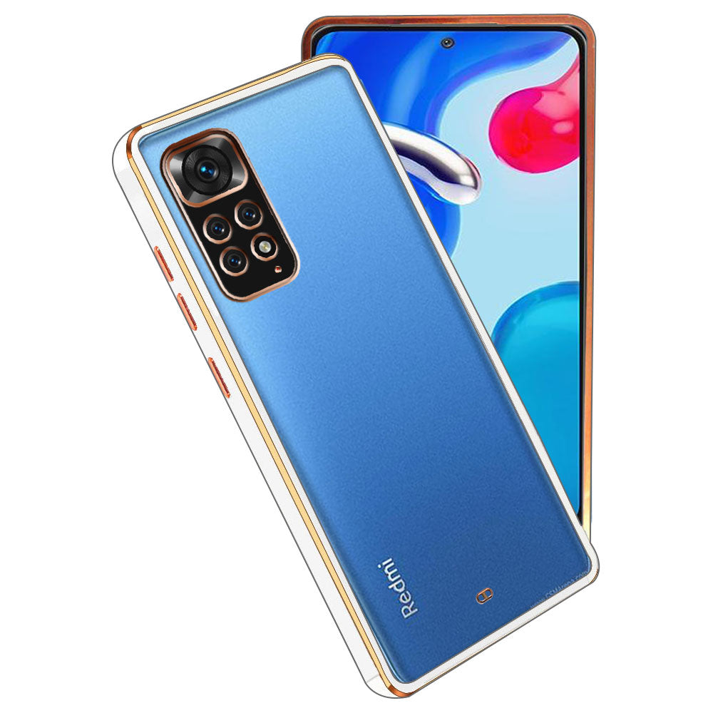 Electro Silicone Series Back cover Case For Mi Redmi Note 11 / Note 11s - White